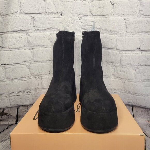 Wild Pair Women's Earlee Platform Faux Suede Zip-up Boots - Picture 6 of 8